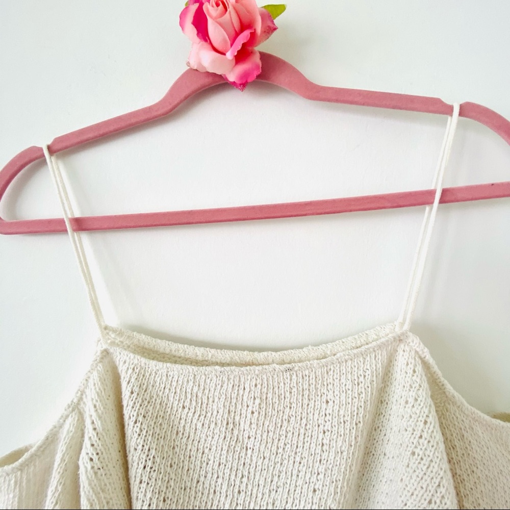 Pretty Cold Shoulder Knit Crop Top View 5